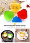 Multicolor Silicone Kitchen Utensils Reusable , Odorless Silicone Egg Poacher Cups