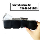 Nontoxic Durable Large Ice Cube Mold , Lightweight Silicone Freezing Tray