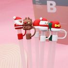 Christmas Reusable Silicone Straw Tip Cover Practical Heat Resistant