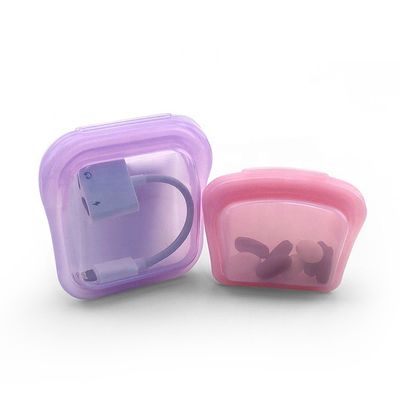 재사용성 누출 방지성 맑은 실리콘 식품 가방 내구성 식기 세척기 안전 50ML/80ML