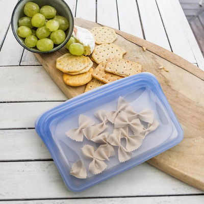 BPA 무료 맑은 실리콘 음식 가방 세트 마이크로 웨이브 냉장고 안전 밀폐 보관 가방 다양한 색상
