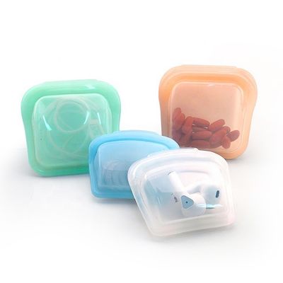 50ML/80ML 식품 등급 실리콘 알약 봉지 환경 친화적이고 재사용 가능한 실리콘 식품 봉지